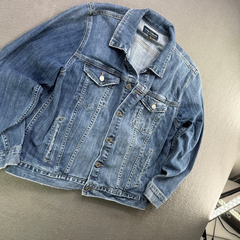 Lucky Brand Tomboy Trucker Women XL Blue Denim Jean Jacket Outerwear Casual - Picture 10 of 10